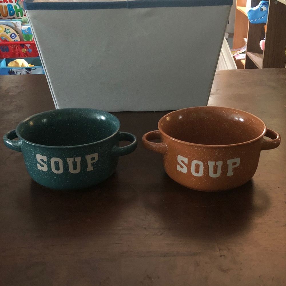 🏋️‍♂️ Mulberry Double-Handled Ceramic Soup Bowls Set